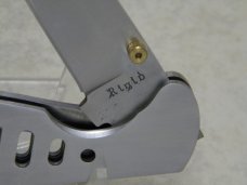 Rigid RG-1 Surgical Steel Japan Plain Edge Metal Linerlock Knife in Box