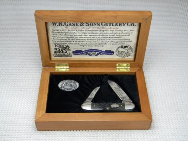 Case XX USA 1972-1997 25th Anniversary NKCA Club Knife Bone 62131 SS Canoe in Box