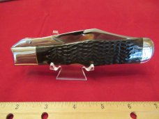  Case XX 1983 Large Brown Bone Lockback Swing Guard Coke Bottle Pattern # 061050L