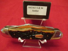Schatt & Morgan Amber Bone Cattle  Knife Pattern # 043163 