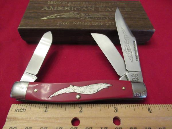 Schrade  American Eagle Series # 3  Nathan Hale Red Stockman