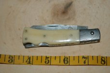 Ranch Brand Damascus Two Blade Folding Knife with Nice Sheath
