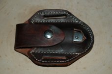 Ranch Brand Damascus Two Blade Folding Knife with Nice Sheath
