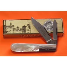 Russell (Green River Works) Barlow Pocket Knife w/ Great Mother of Pearl Handles & Blade Etch - NOS