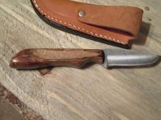 High Carbon Steel File knife-6 1/4" with Custom Handle of Hawaiian Autograph Wood