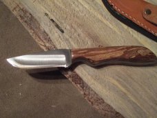 High Carbon Steel File knife-6 14quot with Custom Handle of Hawaiian Autograph Wood