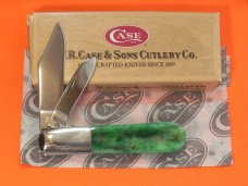 Late 90s Case xx Barlow w/ Green Appaloosa Bone Handles Mdl#A62009 1/2  -Great Snap and NO Wobble
