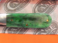 Late 90s Case xx Barlow w/ Green Appaloosa Bone Handles Mdl#A62009 1/2  -Great Snap and NO Wobble