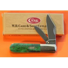 Late 90s Case xx Barlow w/ Green Appaloosa Bone Handles Mdl#A62009 1/2 -Great Snap and NO Wobble