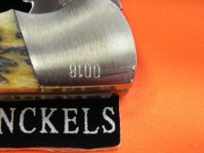 J A Henckels (HK-135-FLIV) Folding Hunter Pocket Knife with Fossil Ivory Bone Handles -NOS +Orig Box