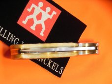 J A Henckels (HK-135-FLIV) Folding Hunter Pocket Knife with Fossil Ivory Bone Handles -NOS +Orig Box