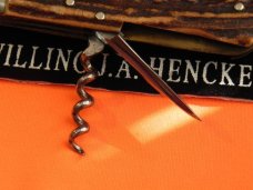 Antique J A Henckels 6 Blade Multi Blade/Tool Knife w Great Stag Handles &Long Arm Twin Men - RARE!