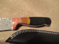 8 14quot Damascus Knife with Custom Handle of Sardonyx- By Lee Richardson