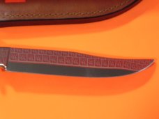 J A Henckels Fixed Blade Hunter Knife w/ Stag Handles & Gold Blade Etch of A Black Bear