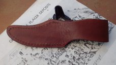 Camillus Sharpfinger Fixed Blade with Whiskey Barrel Oak Stave Handles