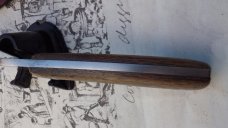 Camillus Sharpfinger Fixed Blade with Whiskey Barrel Oak Stave Handles