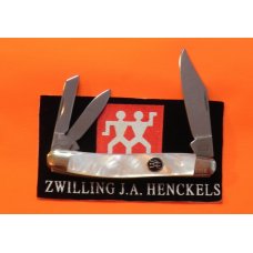 Zwilling J A Henckels Premium 3 Blade Whittler pocket knife with FIERY Mother of Pearl Handles -NM