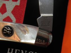 Zwilling J A Henckels Premium 3 Blade Whittler pocket knife with FIERY Mother of Pearl Handles -NM