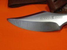 Vintage J A Henckels Safari Skinning / Hunting / Camping knife w/ Orig Sheath & Great STAG Handles!
