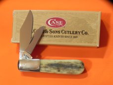 Late 90s Case xx Barlow w/ Green Appaloosa Bone Handles Mdl#A62009 1/2  -Nice Snap and NO Wobble