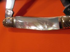 Boker "Double Tree" Whittler w/ Flawless & Fiery Mother of Pearl Handles & Fancy Bolsters -WOW