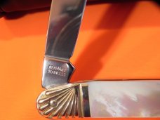 Boker "Double Tree" Whittler w/ Flawless & Fiery Mother of Pearl Handles & Fancy Bolsters -WOW