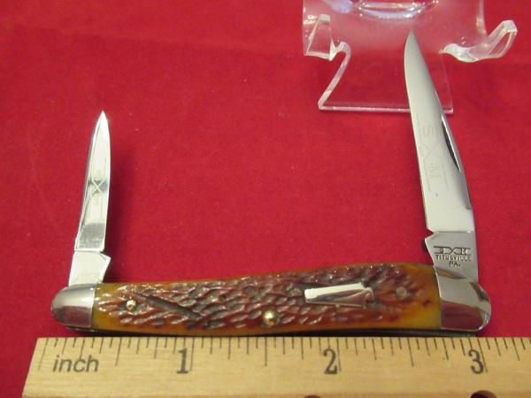 Schatt & Morgan Series VIII Antique Carmel Bone Wharncliff Whittler Pattern # 042146 Schatt & Morgan Series VIII Antique Carmel Bone Wharncliff Whittler Pattern # 042146
