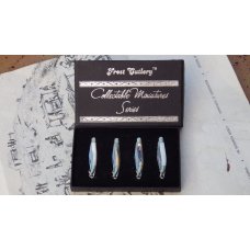 Frost Collectable Series 4 Mini knives in Pearl, Abalone. Black lip pearl and Gold lip Pearl