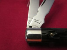 Schatt & Morgan 1996  Series VI Dark Green Bone Doctors Knife pattern # 042296