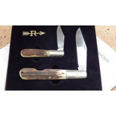 Russell Barlow 1998 Limited Edition Set Genuine Stag Handles Ser. No. 050