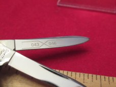 Schatt & Morgan Series VII Dark Blue Jigged Bone Wharncliff Whittler Pattern# 043046