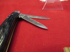 Schatt & Morgan Series VII Dark Blue Jigged Bone Wharncliff Whittler Pattern# 043046