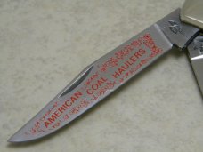 Hardin Germany Black "American Coal Haulers" Trapper Knife