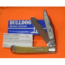 Bulldog 5 &1/2" Display Trapper Knife w Waterfall Handles & King of the Pit Lucky Blade Etch 1 of 60