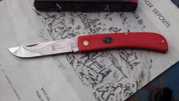 Steel Warrior  Sodbuster/Utility Knife Red Synthetic Handles