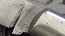 Gobernador Single Sheeps Foot Blade Pocket knife      Jigged Bone Handles