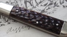 Gobernador Single Sheeps Foot Blade Pocket knife      Jigged Bone Handles
