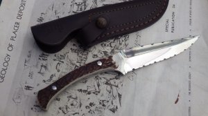 Hen & Rooster Fixed Blade HR514 Stag Handle with Leahter Sheath