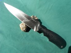 Rick Frigault custom tactical fighter fixed blade knife with kydex sheath