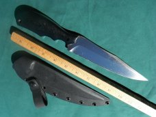 Rick Frigault custom tactical fighter fixed blade knife with kydex sheath