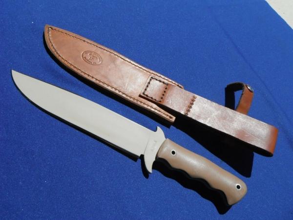 Custom Rusty Polk Handmade Large 14" Bowie Knife, Tactical knife, Hunting Knife, Serial #7, W/Sheath Custom Rusty Polk Handmade Large 14" Bowie Knife, Tactical knife, Hunting Knife, Serial #7, W/Sheath
