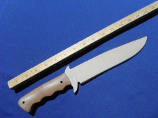 Custom Rusty Polk Handmade Large 14" Bowie Knife, Tactical knife, Hunting Knife, Serial #7, W/Sheath