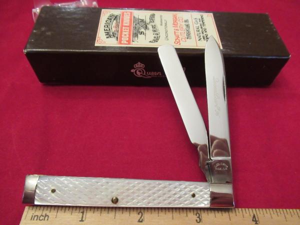 Queen Sheffield Jigged Pearl Handle Doctors Knife Pattern # 96