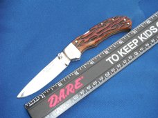 Custom hand made Lock-back folding Knife,  jigged bone scales, by Robert E Purvis.  Made in the USA!