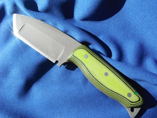 Custom hand made knife Pokabu Forge Tactical knife by Rich Greenwood Made in USA