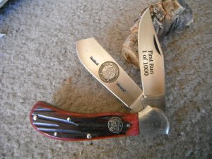 SMITH & WESSON CLASSICS USA 145TH ANNIVERSARY 1852-1997 Large Trapper Knife 1 OF 1000 SERIAL #337
