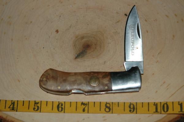 Leopold Pocket Knife with Wood Scales
