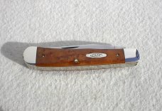 NEW OLD STOCK RARE CASE XX USA 1991 LARGE 4 1/8" TRAPPER GENUINE CURLY MAPLE #7254 KNIFE - W/BOX
