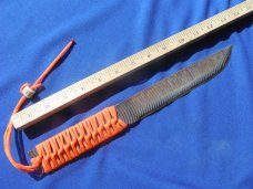 Custom handmade knife, 8" blade with leather sheath 