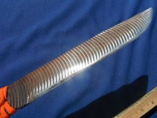 Custom handmade knife, 8" blade with leather sheath 